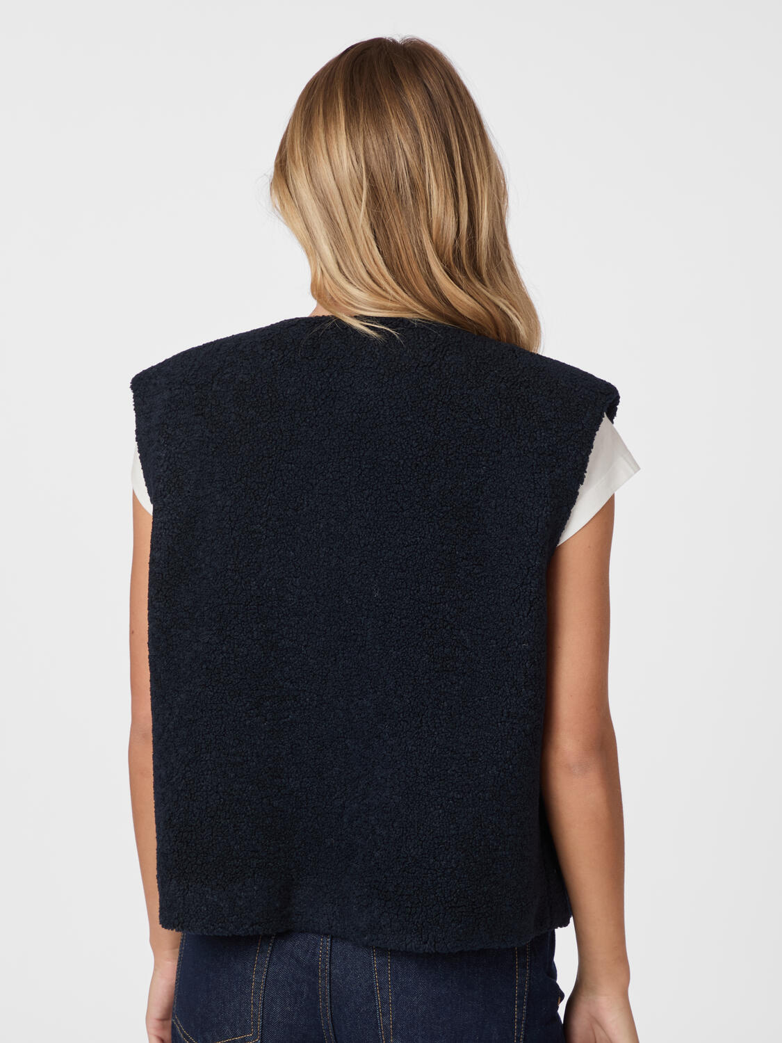 Anjanna Teddy vest - Navy